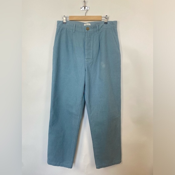 Flannel Australia Size 3 Blue Button Fly Pant - Picture 1 of 15